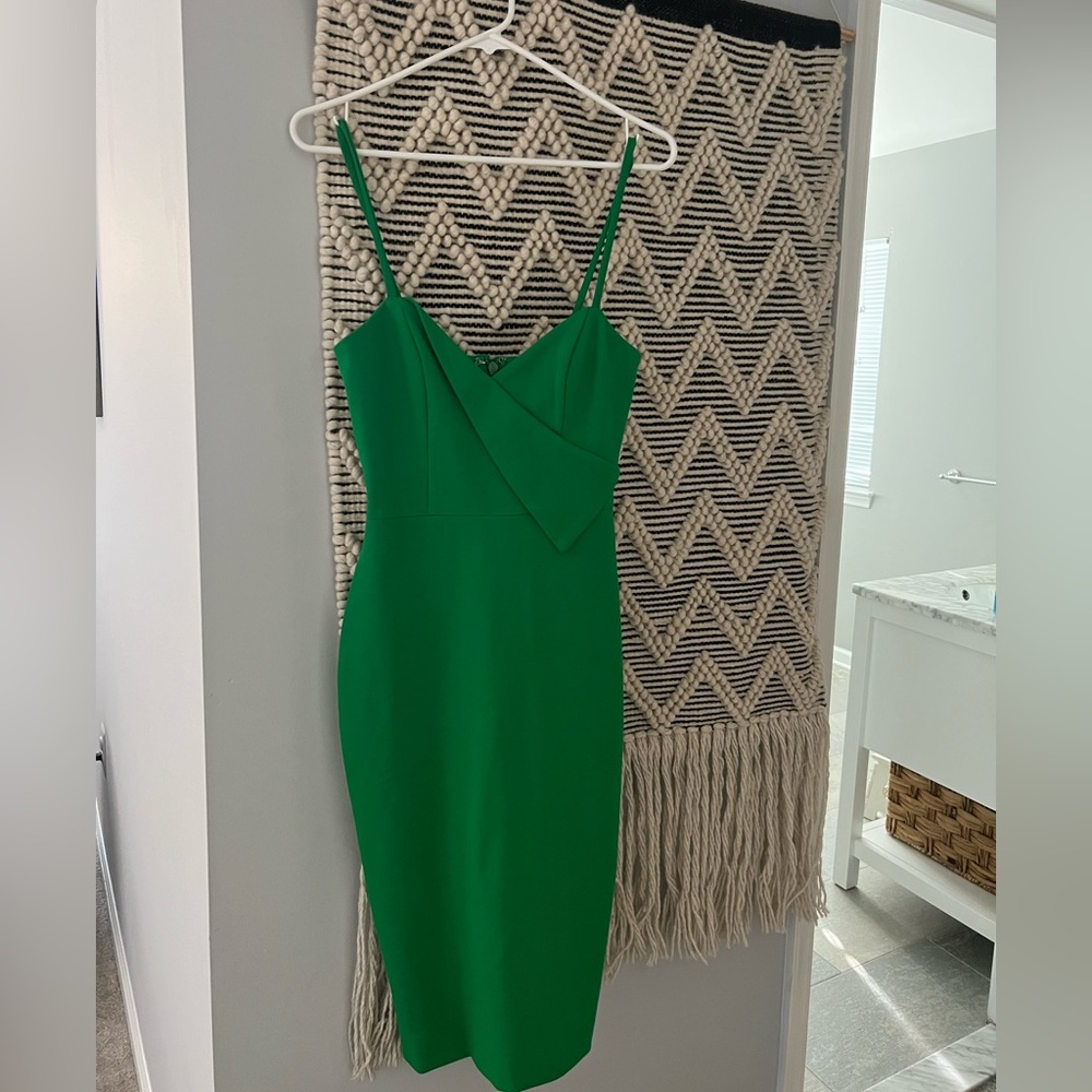 Lavish Alice Sophie origami folded ponte midi dress in spring green